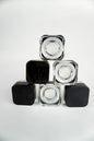 Clear Glass Dab Jars with Black Cap For Dab Extracts | Wax Concentrates | 12 pc/bag