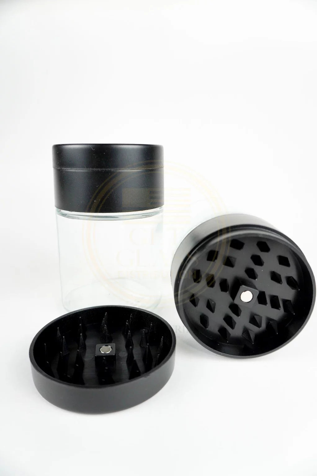CLEAR - 63MM Grinder with  3.5 inch Stash Jar | Single Unit