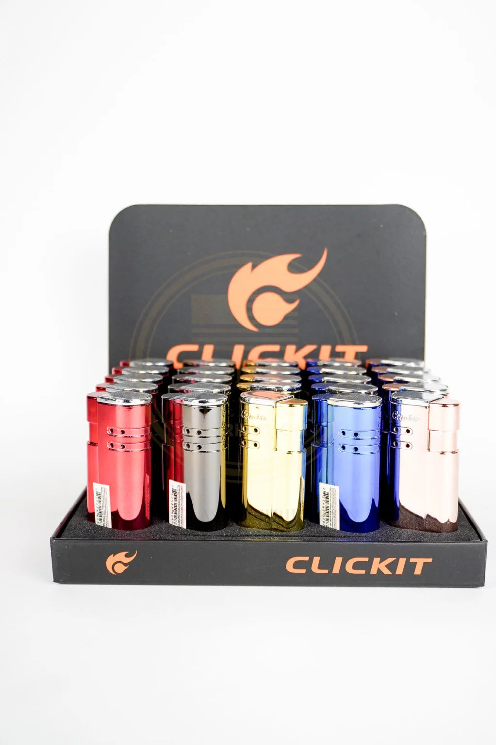 CLICKIT - Triple Flame Torch Lighter | 25 Units / Display | Display