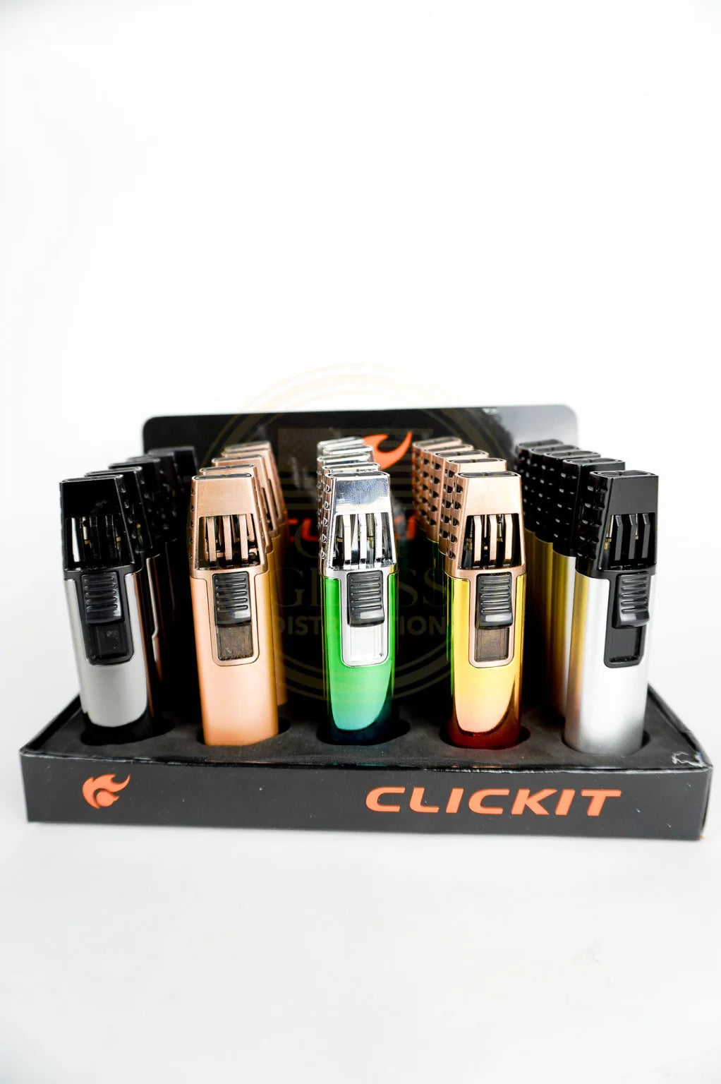 CLICKIT - Dual Flame Torch Lighter | 25 Units / Display