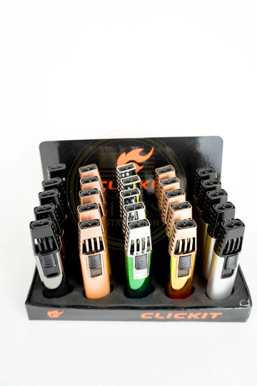 CLICKIT Dual Flame - Torch Lighter | 25 CT/Box