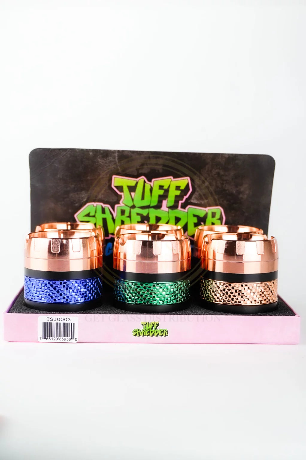 Tuff Shredder - 4 Piece Grinder with 3D Belt | 63MM | Assorted Colors | UNITS