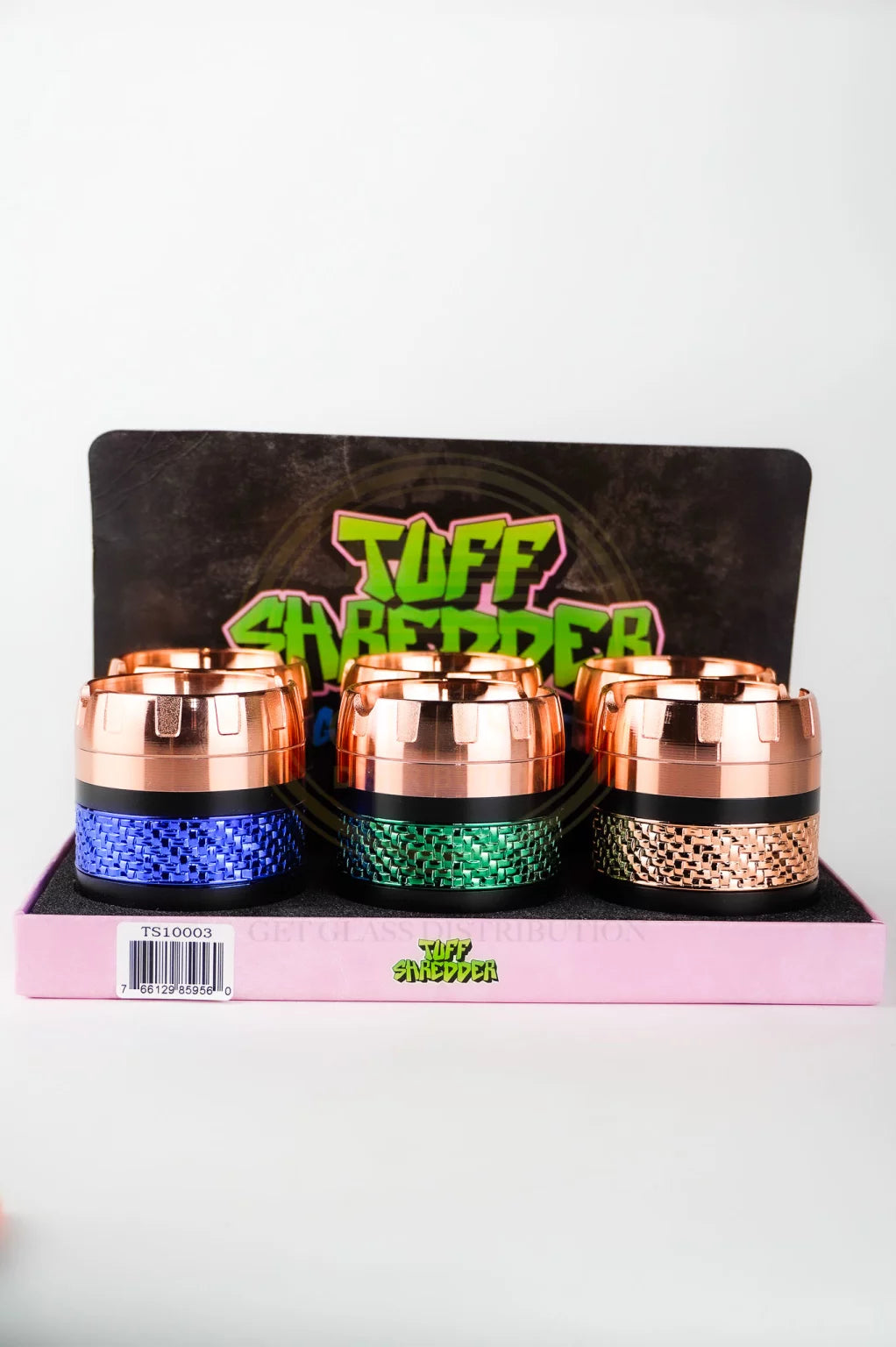 Tuff Shredder - 4 Piece Grinder with 3D Belt | 63MM | Assorted Colors | UNITS