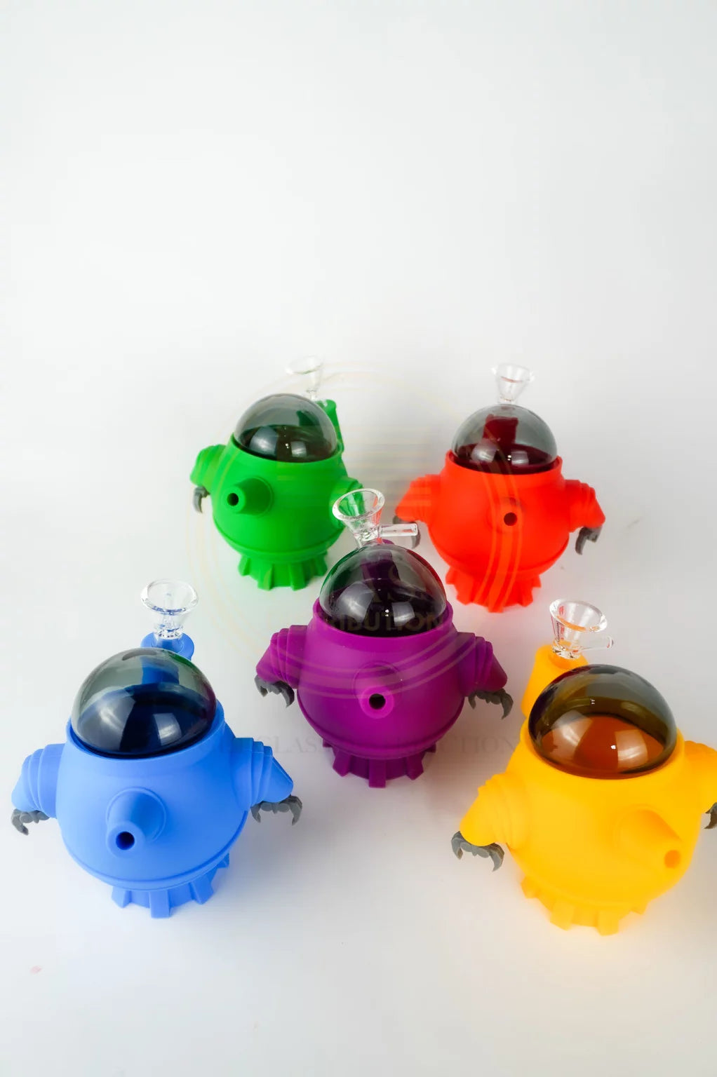 Silicone 5" Giant Robot Waterpipe | Assorted 5 Colors