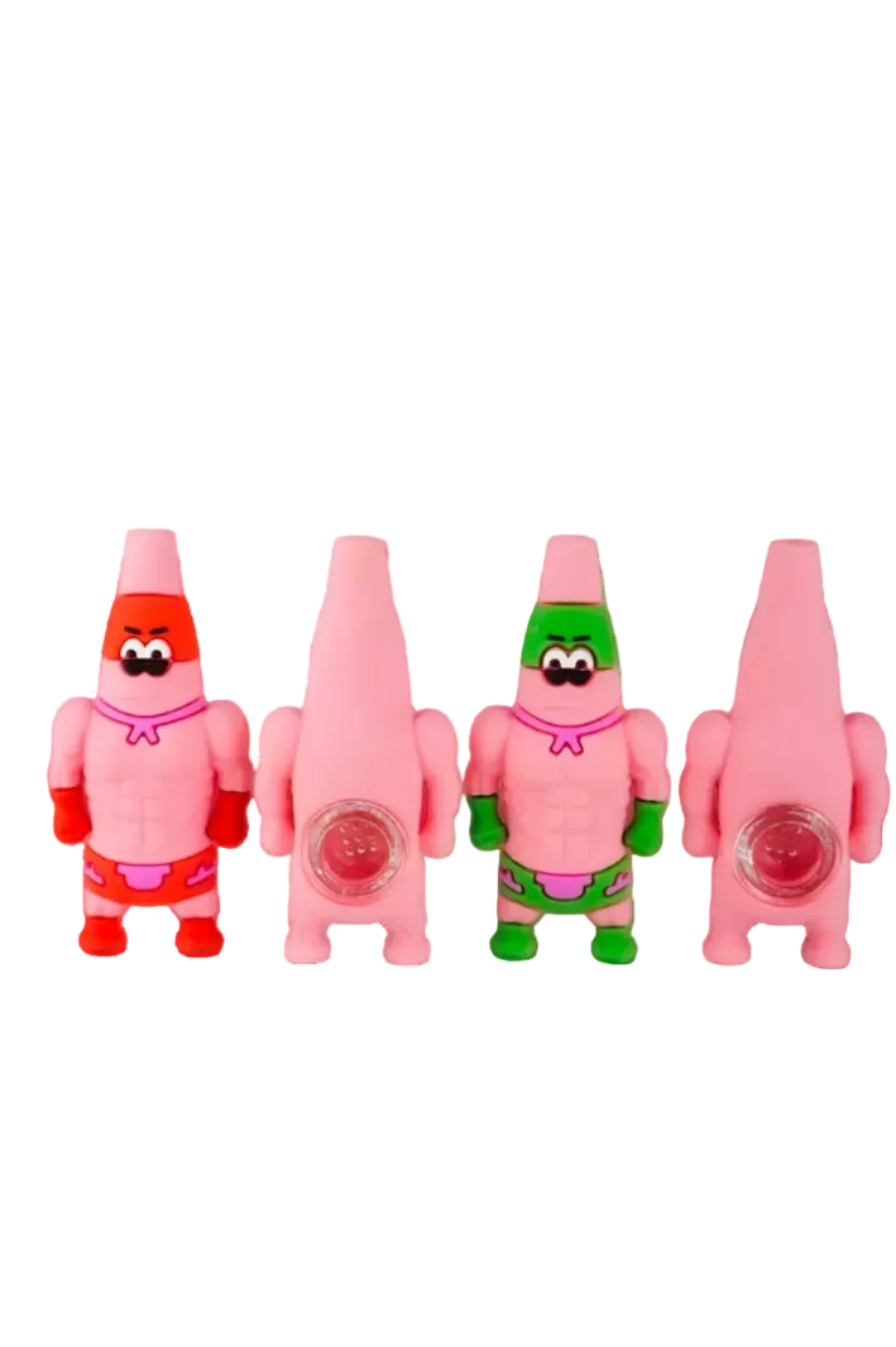 Silicone - 4.5" Patrick Hand Pipe w/ Built in Glass Bowl | 5 Unit / Pack | Pack
