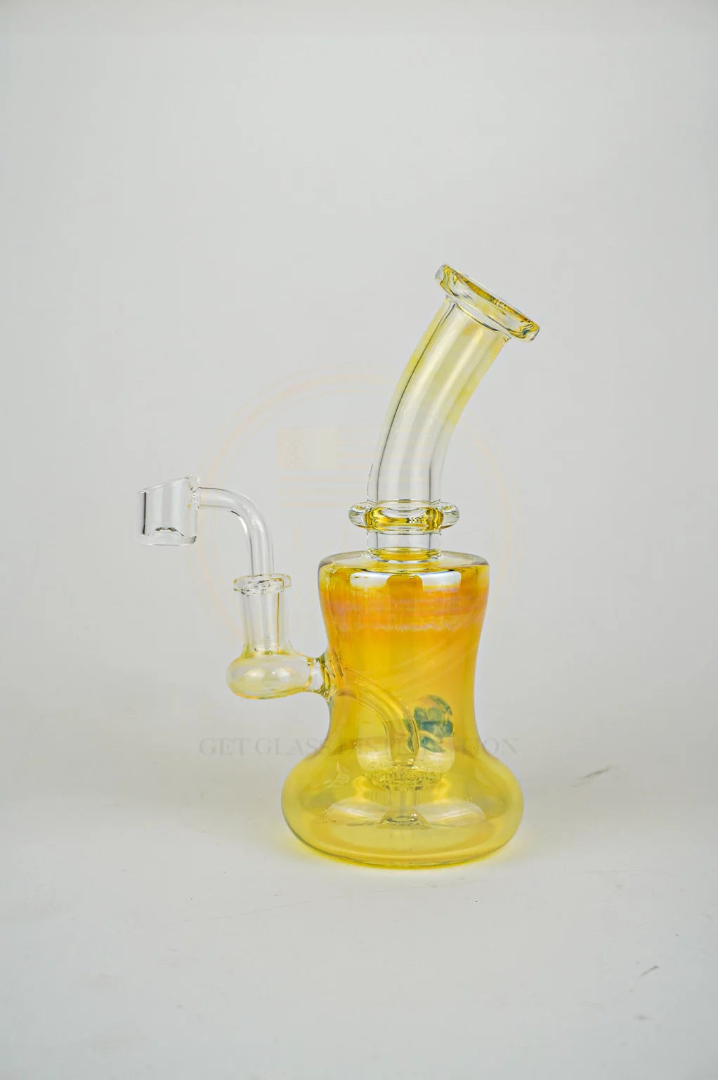 8 Inch Fumed Water Pipe with Mushroom Art