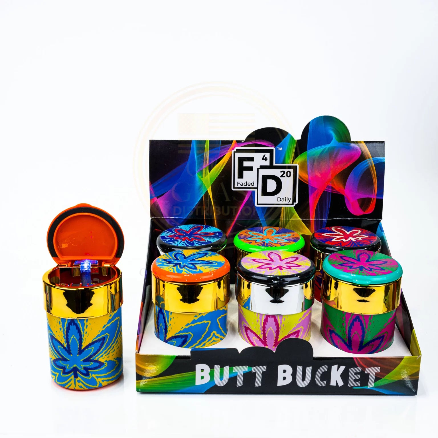 DAILY BUTT BUCKET LED ASH TRAY DISPLAY- 6CT