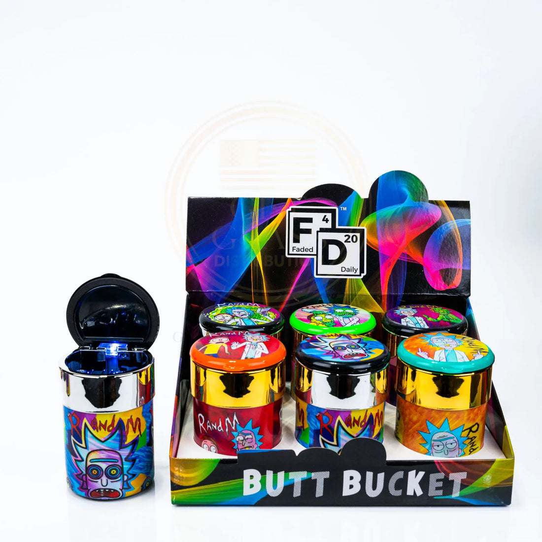 DAILY BUTT BUCKET LED ASH TRAY DISPLAY- 6CT