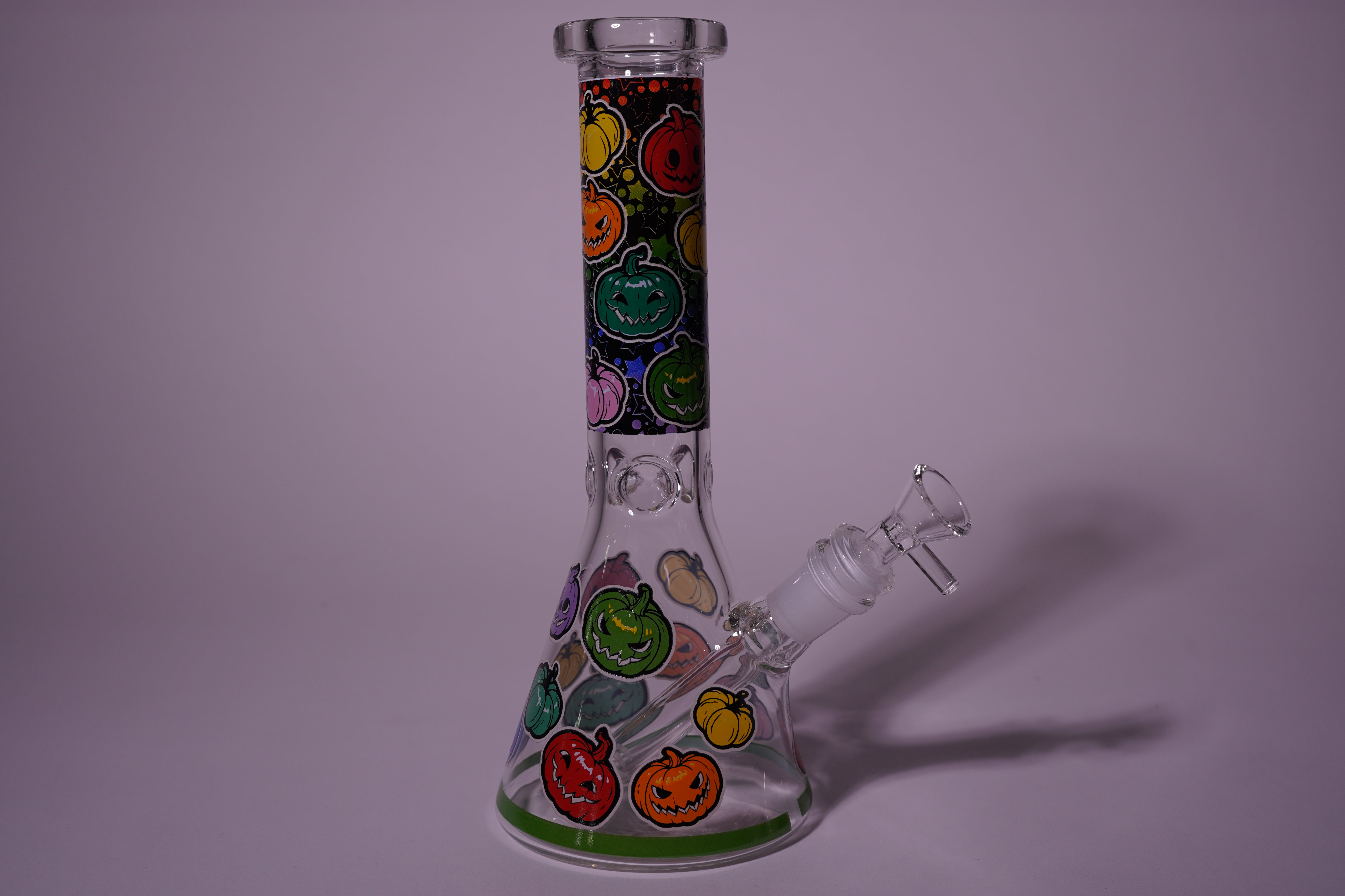 Wholesale Halloween Beaker Bong with Comic Prints | Thick Glass Water Pipe | 10" | 4 Colors | WP4503 Secondary image