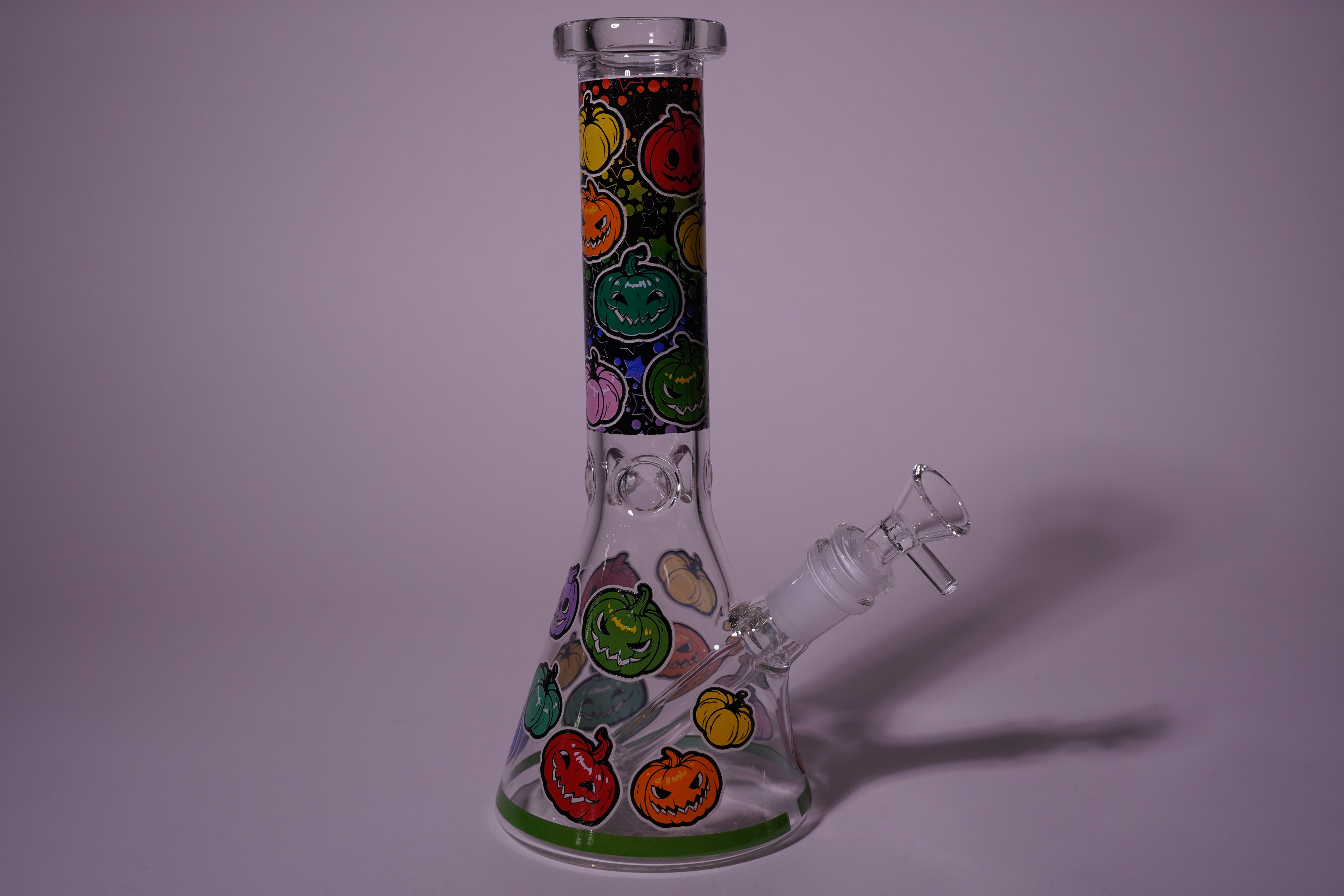 Wholesale Halloween Beaker Bong with Comic Prints | Thick Glass Water Pipe | 10" | 4 Colors | WP4503