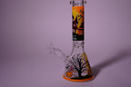 Wholesale Halloween Beaker Bong with Comic Prints | Thick Glass Water Pipe | 10" | 4 Colors | WP4503