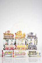 HIGH HEMP Organic - Artisanal Cones | 2 Hemp Cones | Vegan | Tobacco-Free | 15 Pouches /Box