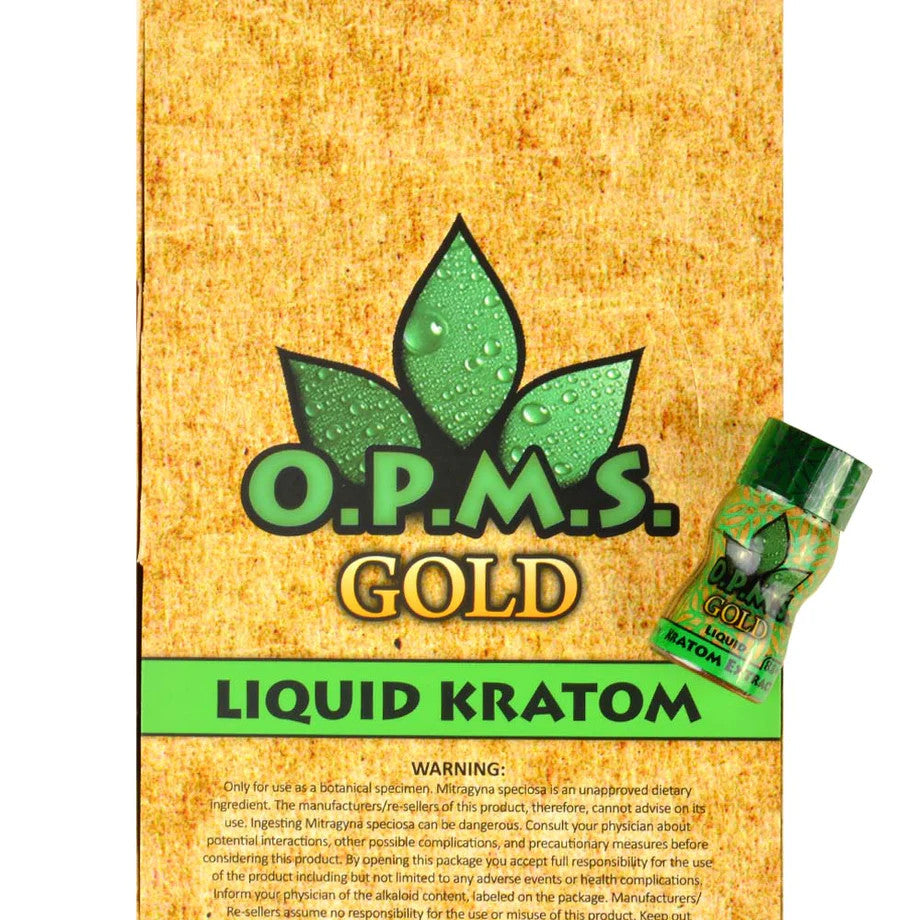 O.P.M.S. KRATOM GOLD LIQUID SHOT EXTRACT 45 COUNTS- OKGLSE45