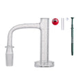 Dab accessories included: glass carb cap, terp ball grabber, terp pillar, and terp pearl

