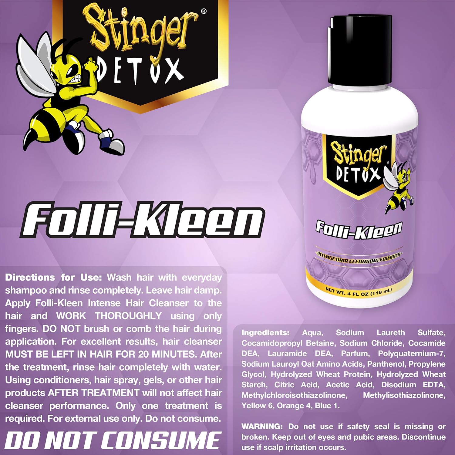 Stinger - Folli Kleen Hair Cleaner | 4OZ | Single Unit