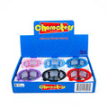 Display of 6 Character Silicone Glass Ashtrays for Wholesale