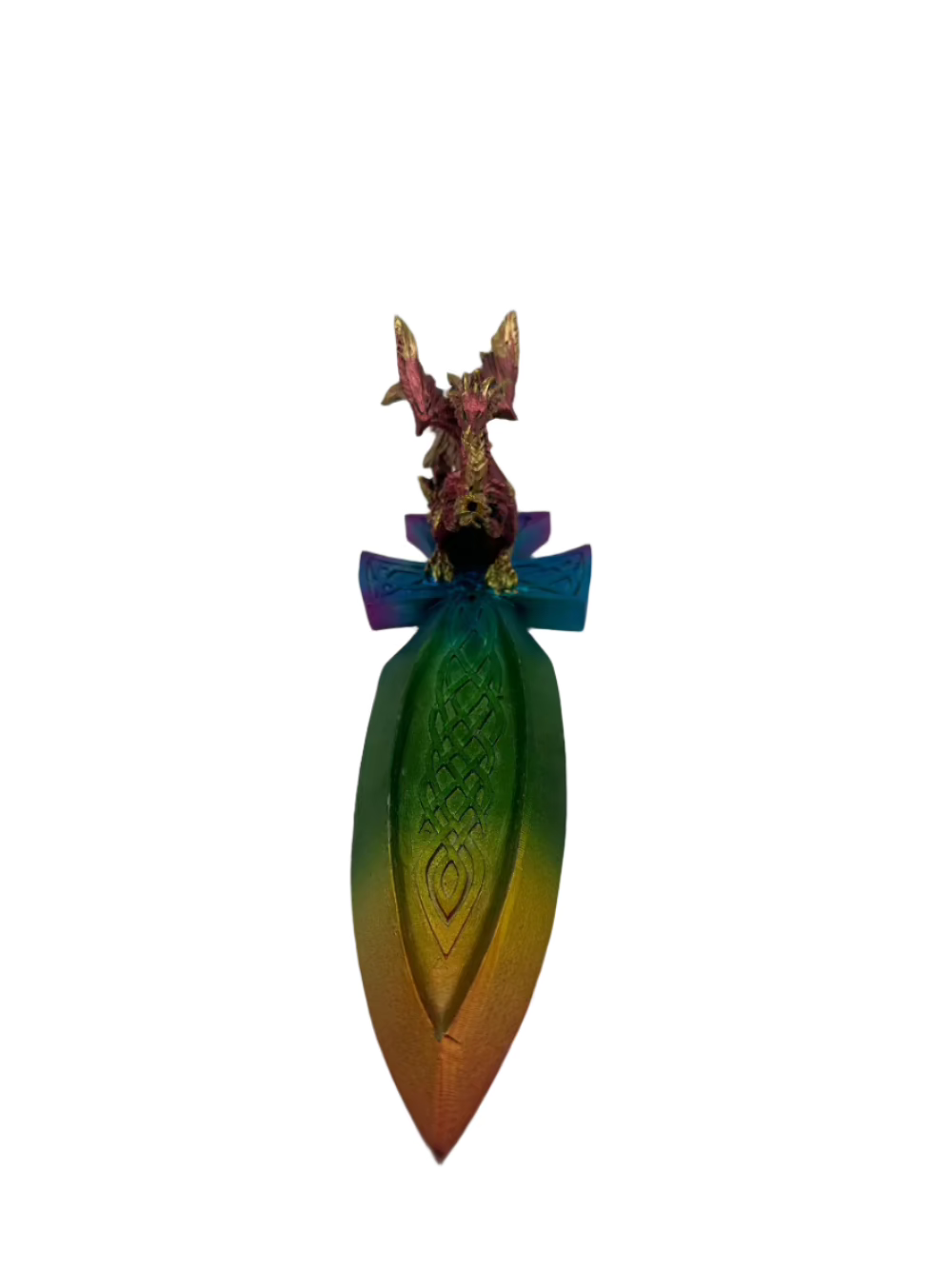 Dragon incense holder – 10-inch wooden ashcatcher