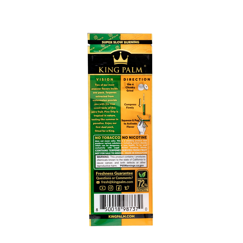 King Palm - Leaf Tubes |Dual Pack | Pack 2G Each | 20Pack/box | WR11