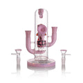 Durable IC GLASS dual bowl rig pink 