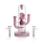 Durable IC GLASS dual bowl rig pink 