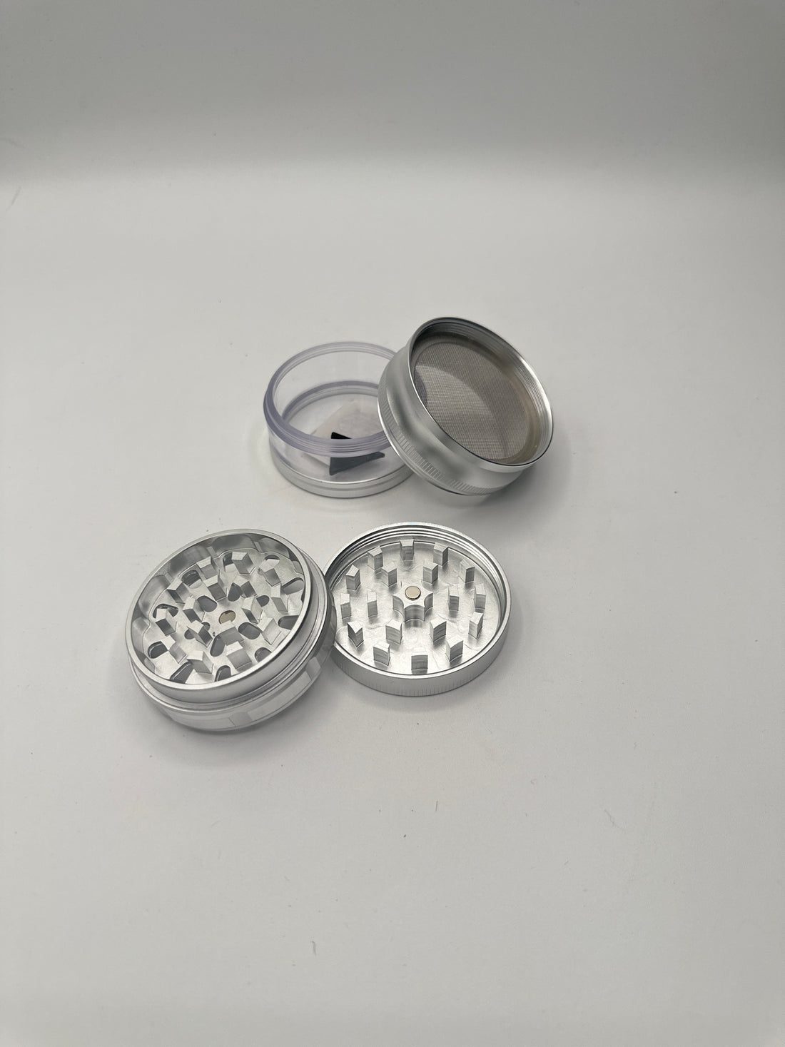 Premium Elegant - 63 MM 4 Piece Grinder With Ashtray | 6 Ct/Box | Assorted Colors