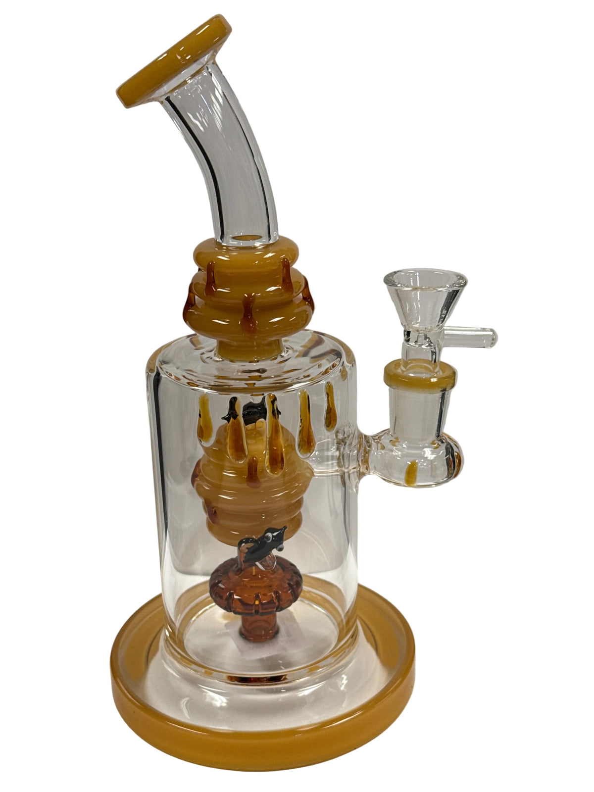 Honey drip water pipe with disc perc | WP5321