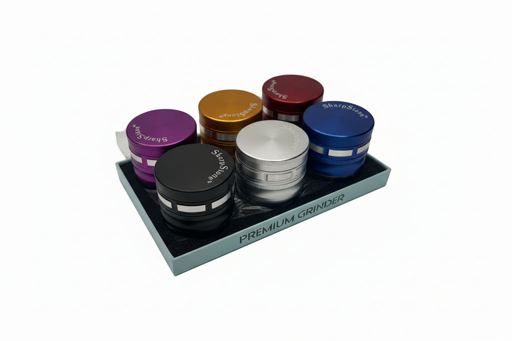Premium Elegant - 63 MM 4 Piece Grinder With Ashtray | 6 Units / Box | Box