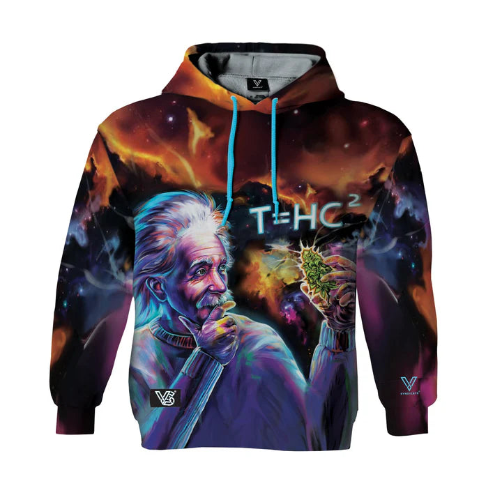 Einstein Black Hole Hoodie by V Syndicate | Trippy Streetwear for Thinkers

