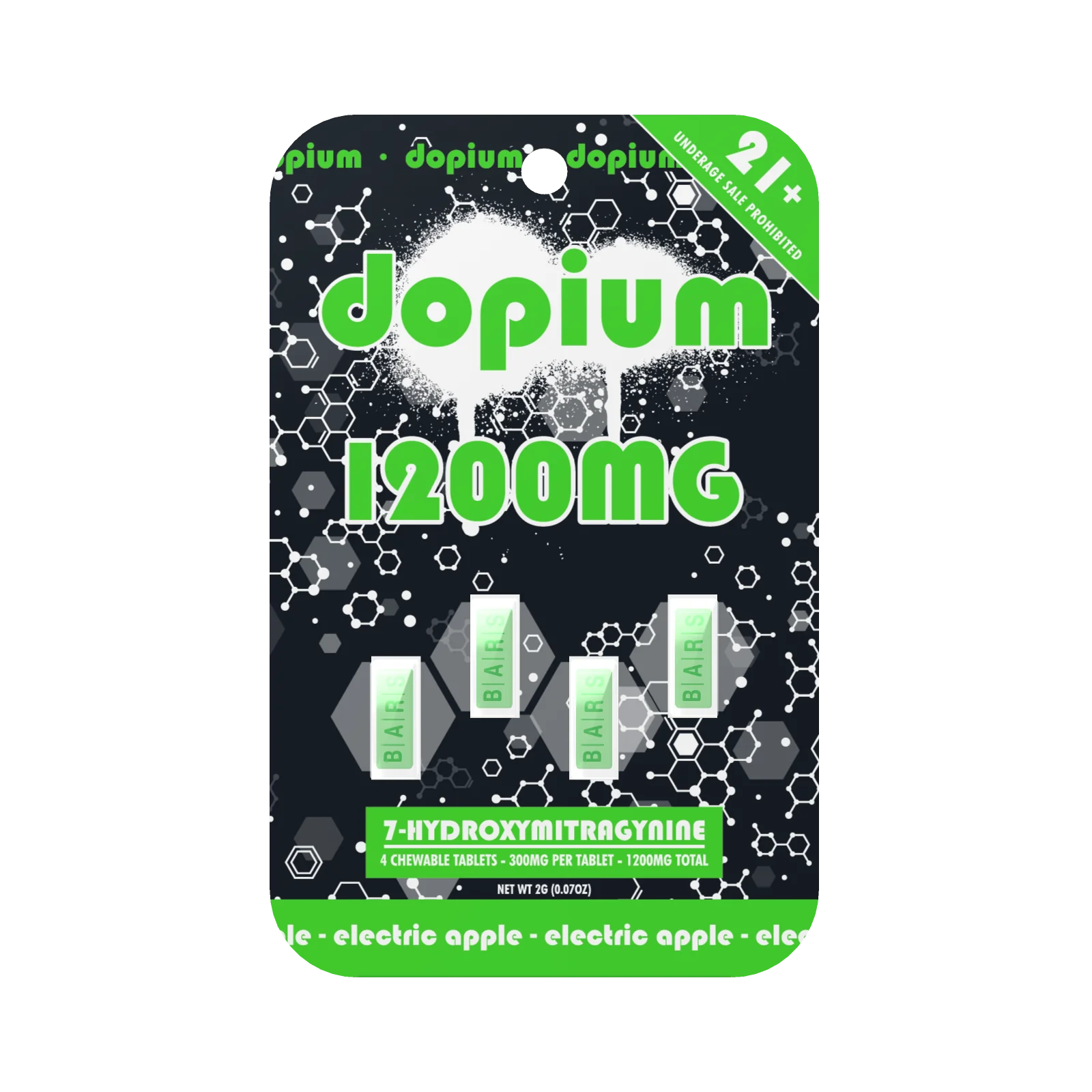 Dopium - 1200mg | 7-Hydroxymitragynine | 4x300mg | Single Unit
