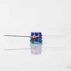 Empire Glassworks Koi The Pond poker wand, decorative glass marble detail