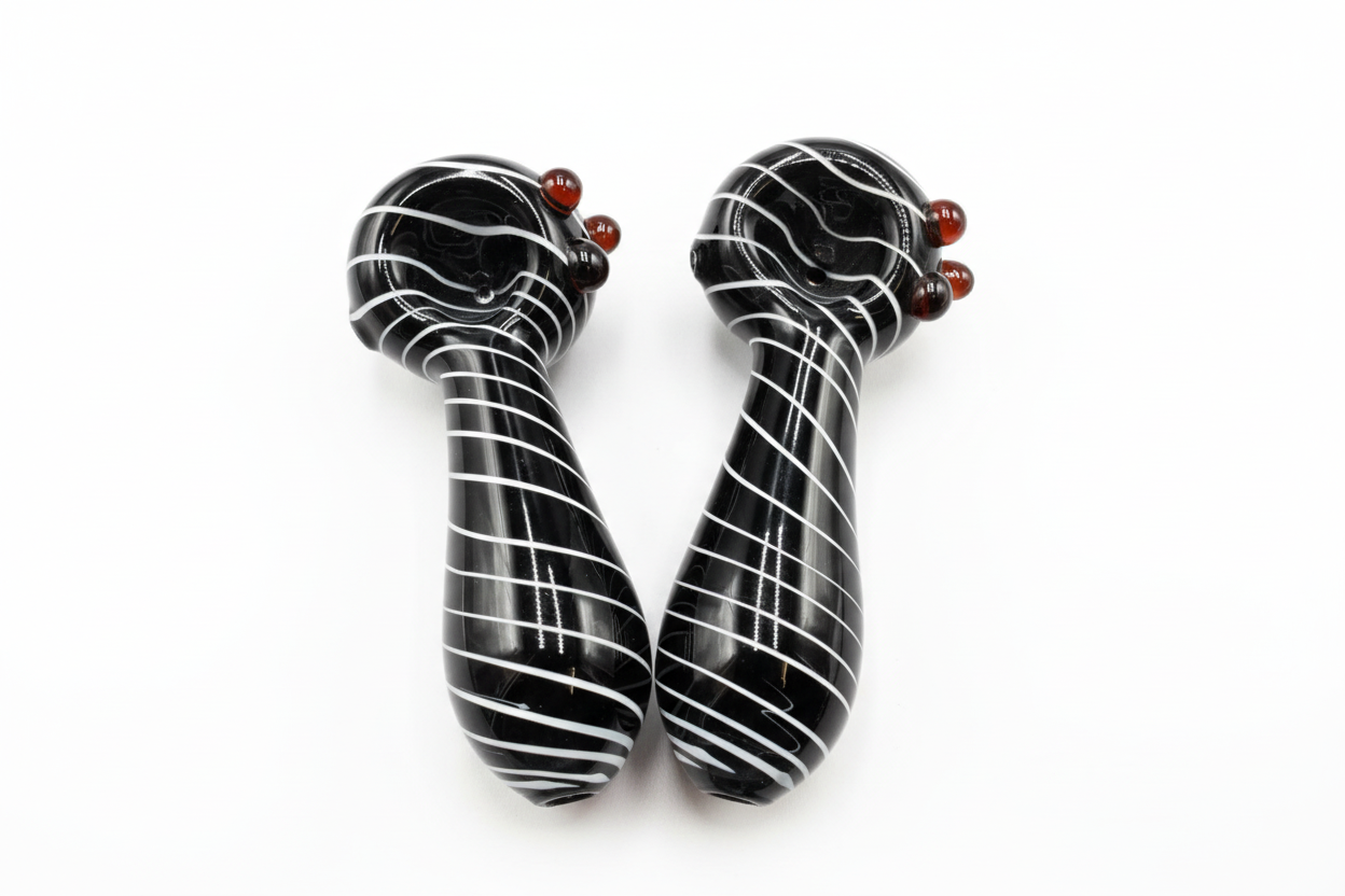Zebra Stripes Thunderstorm - Wholesale Hand Pipe Secondary image