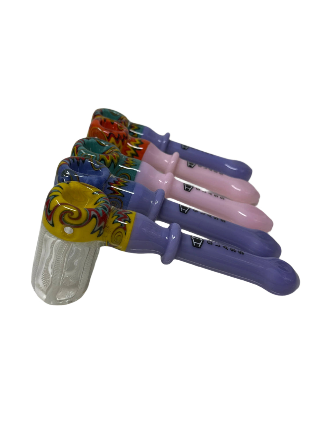 IC Glass Bubbler with Long Swirl Head – 3 Colors Available