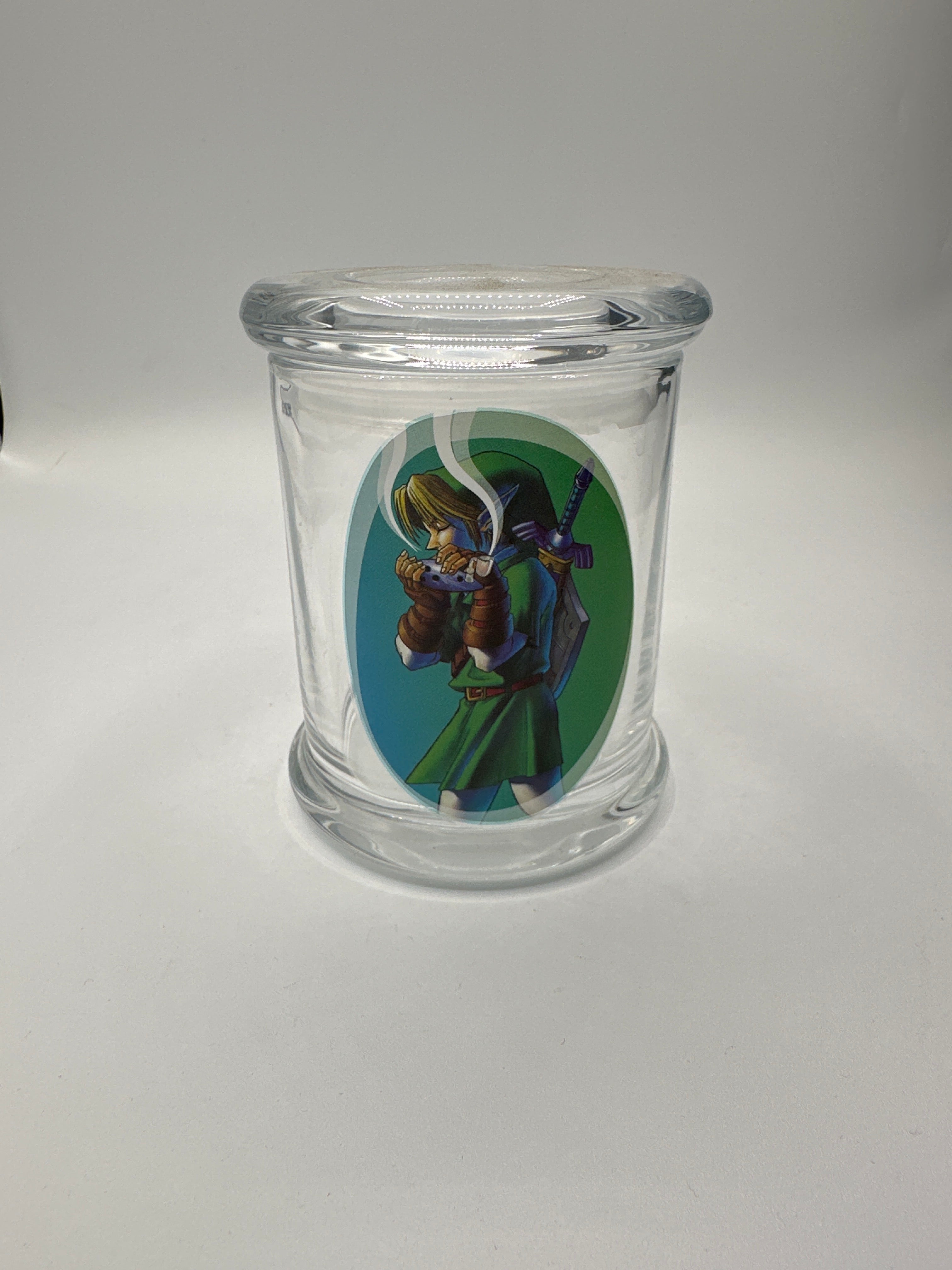 Air tight Glass container jars with print - LARGE | BOX OF 2 UNITS | BOX
