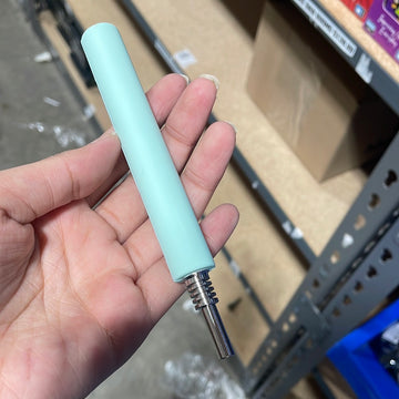Silicone Dab Straw With Titanium Tip | 5 Inches Straw | Assorted Colors
