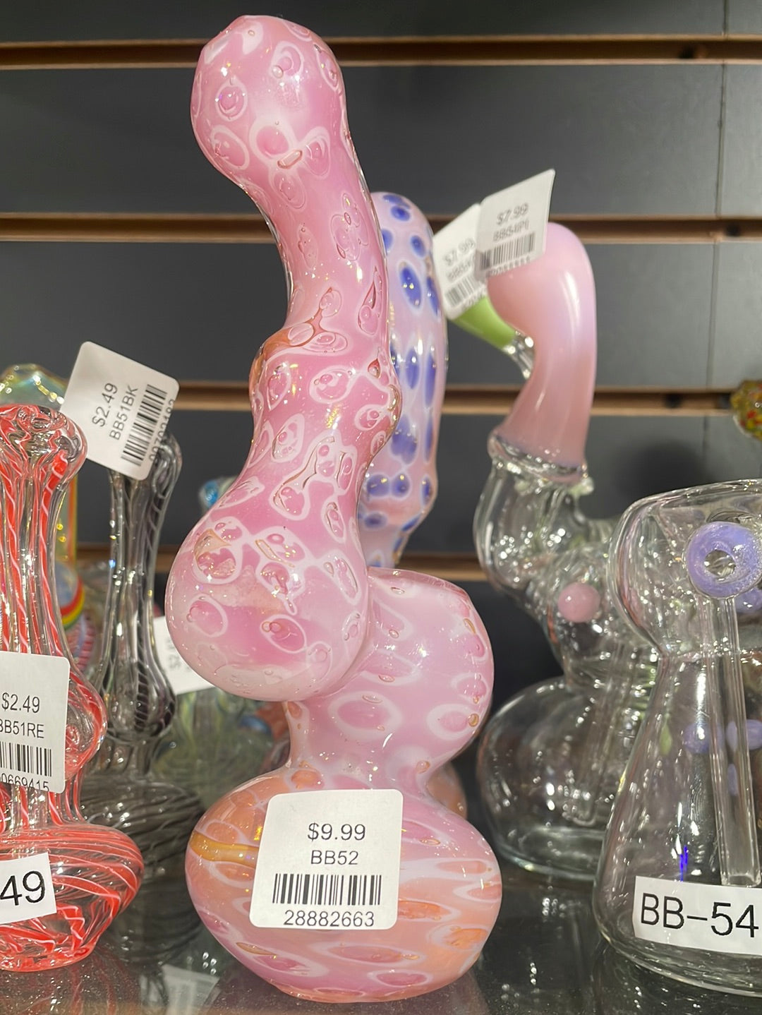 7 Inches Bubbler with dots on the body | Assorted