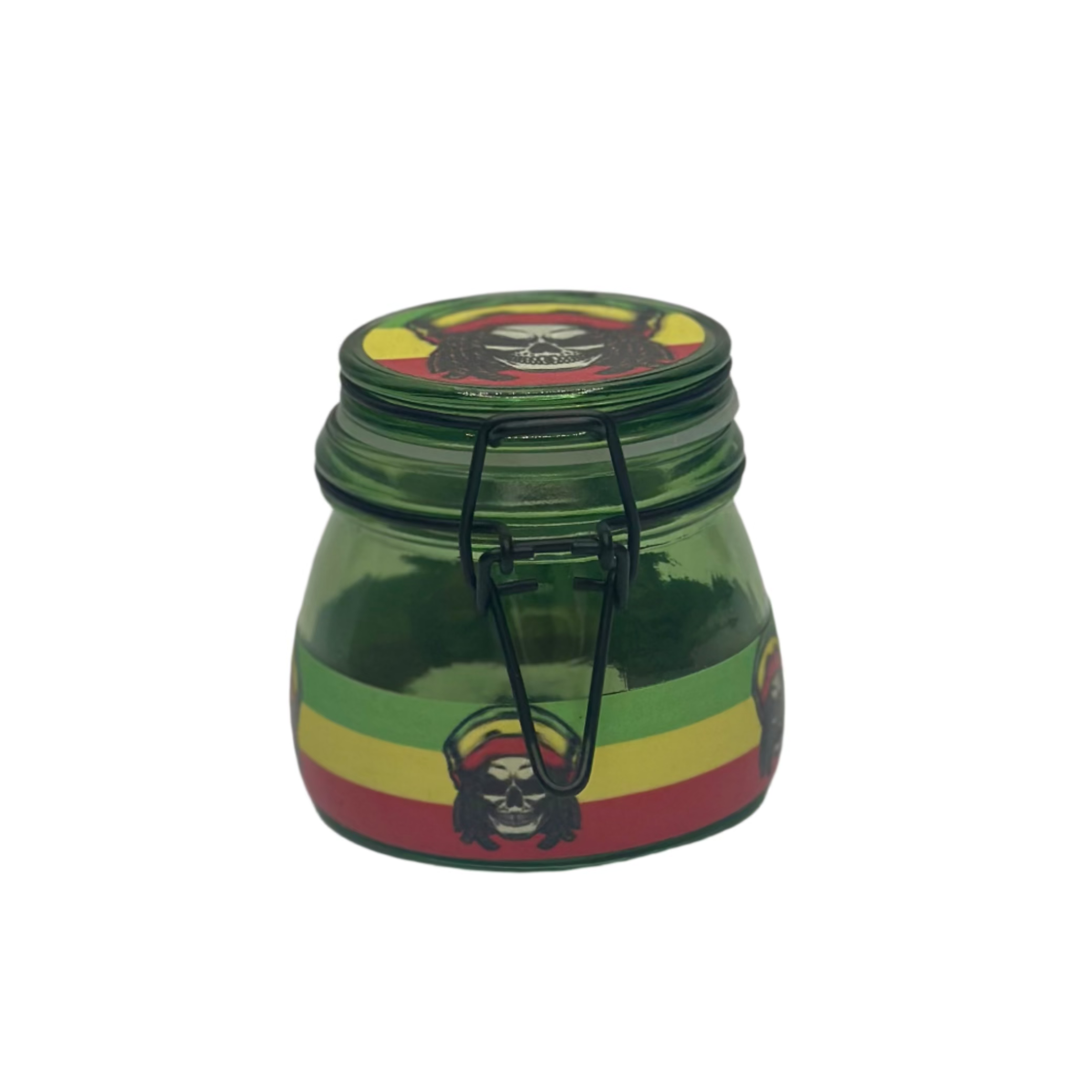 Faded Daily Glass Storage Jars | Glow In The Dark | Assorted Design Jars | 6 Count Box Secondary image