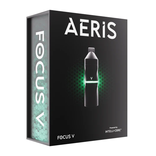 Focus V Aeris dab vaporizer on wooden desk