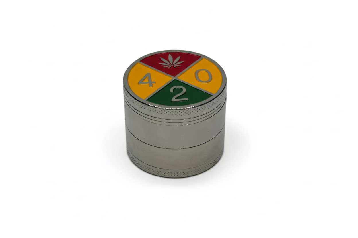Tuff Shredder - 420 leaf Engraved Silver Grinder | Single Unit
