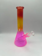 10" Rasta Beaker Bong – Glass Water Pipe with Downstem & Bowl
