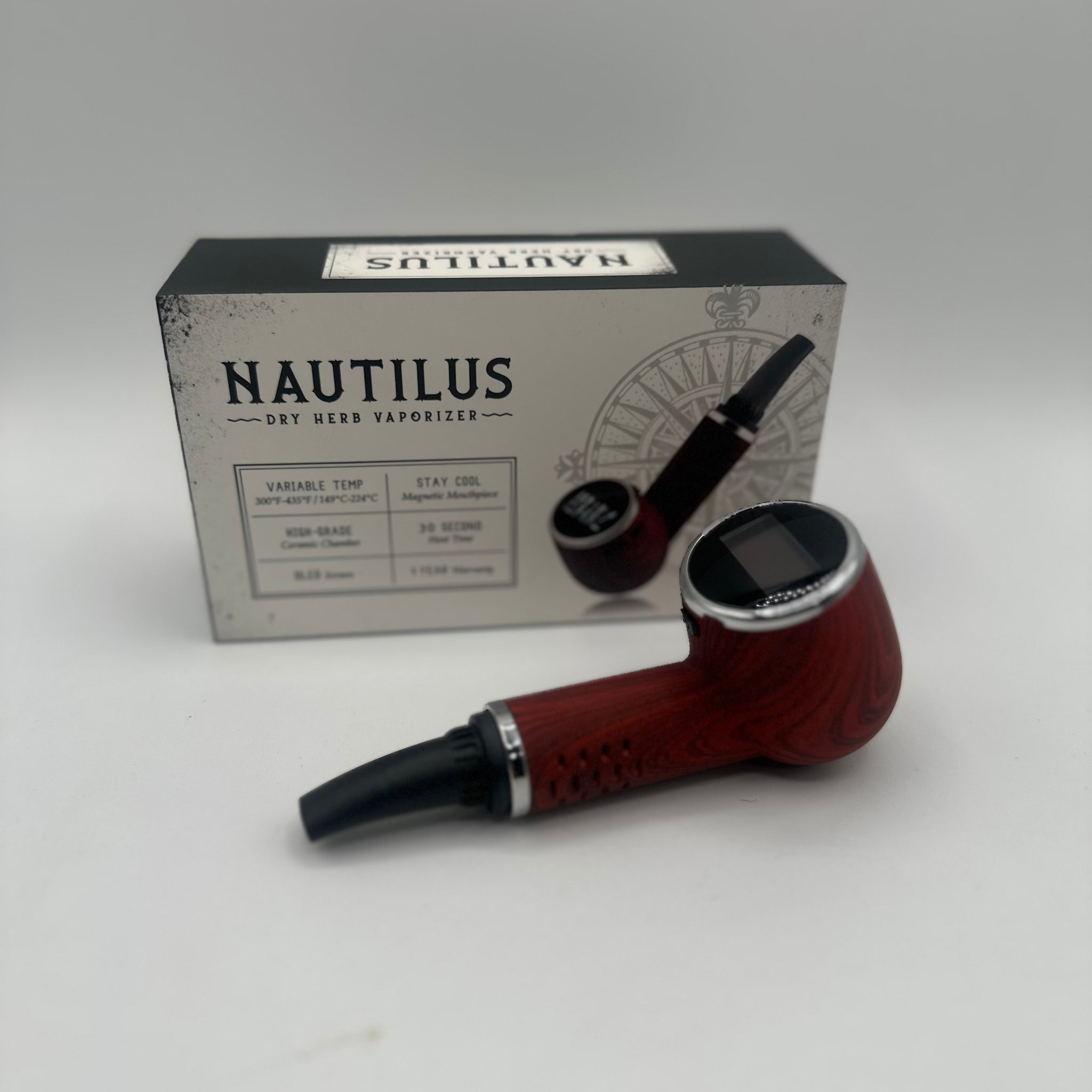 Cheech - Nautilus Dry Herb Vaporizer | 30Seconds Heat time with Magnetic Mouthpiece Comes with OLED Screen
