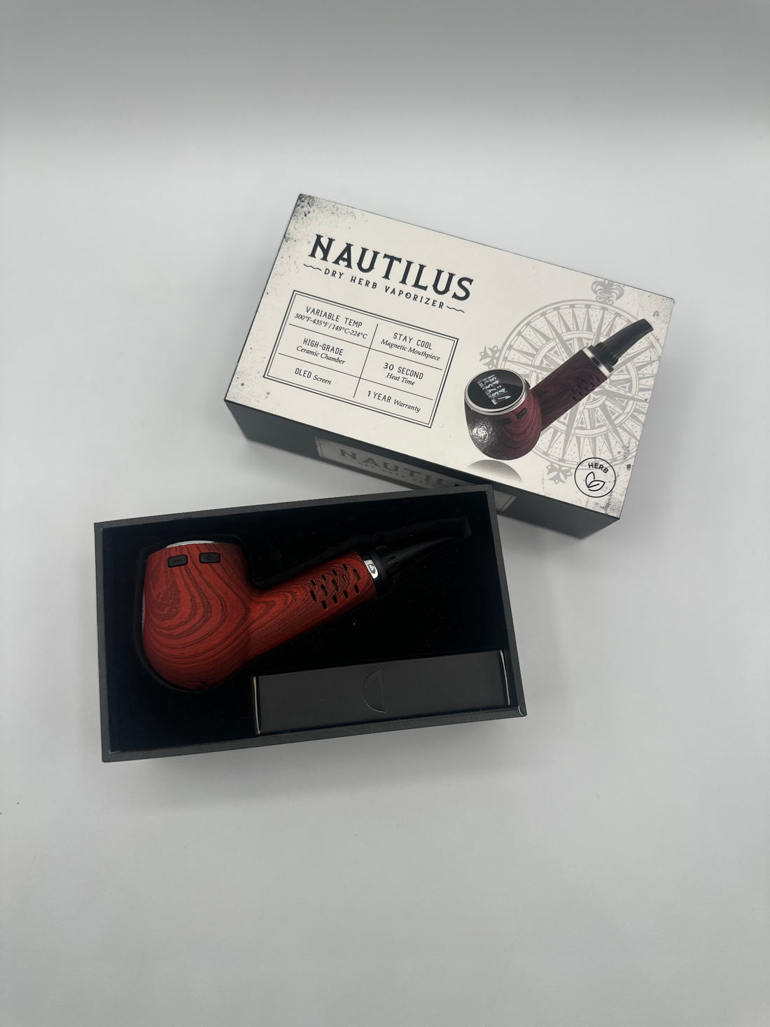 Cheech - Nautilus Dry Herb Vaporizer | 30Seconds Heat time with Magnetic Mouthpiece Comes with OLED Screen