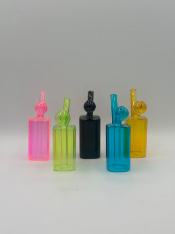 Rectangular Cylinder Oil Burner Waterpipe | 5-Pack