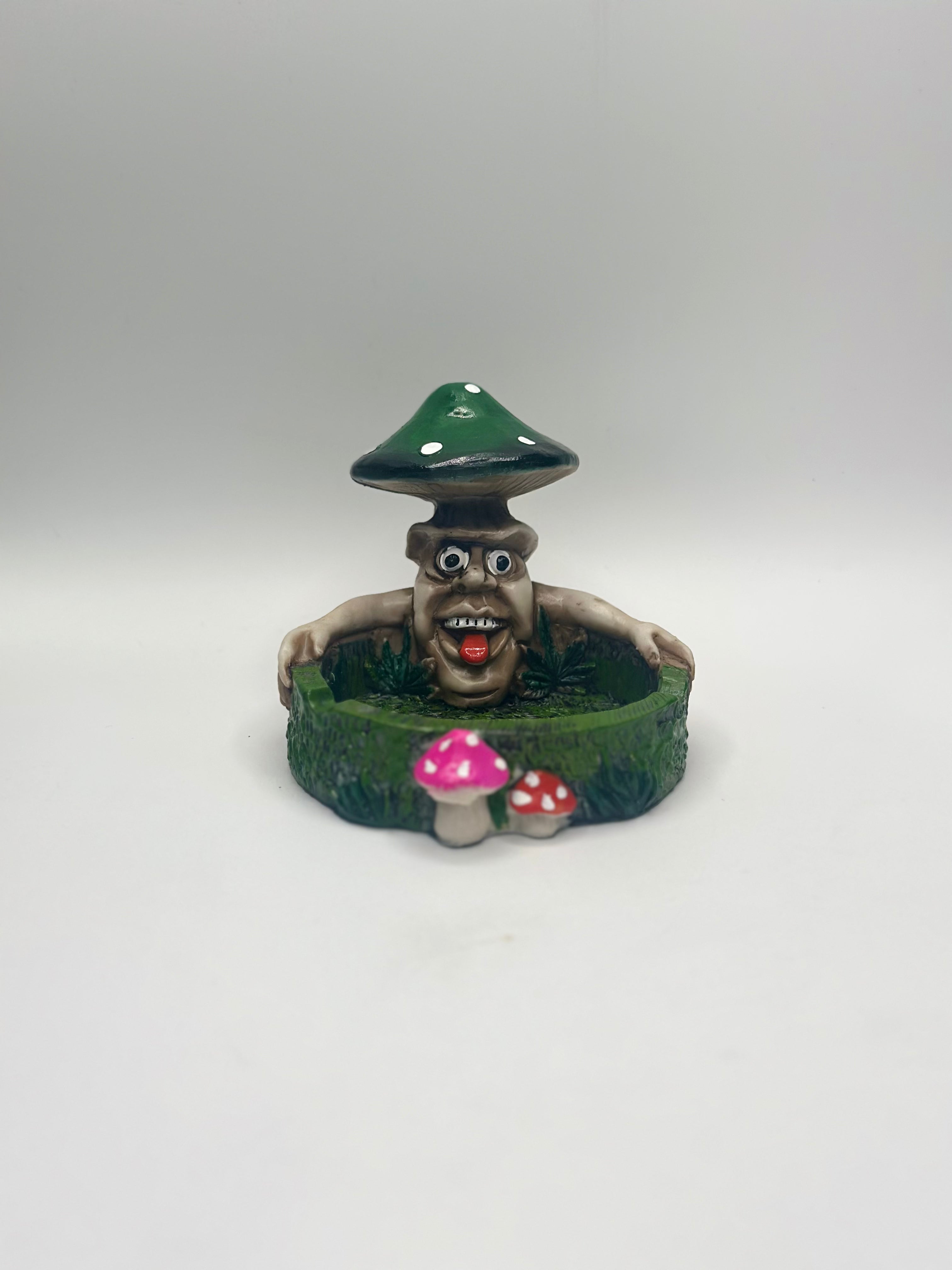 Mushroom on top of Monster & holding ash tray Ceramic
