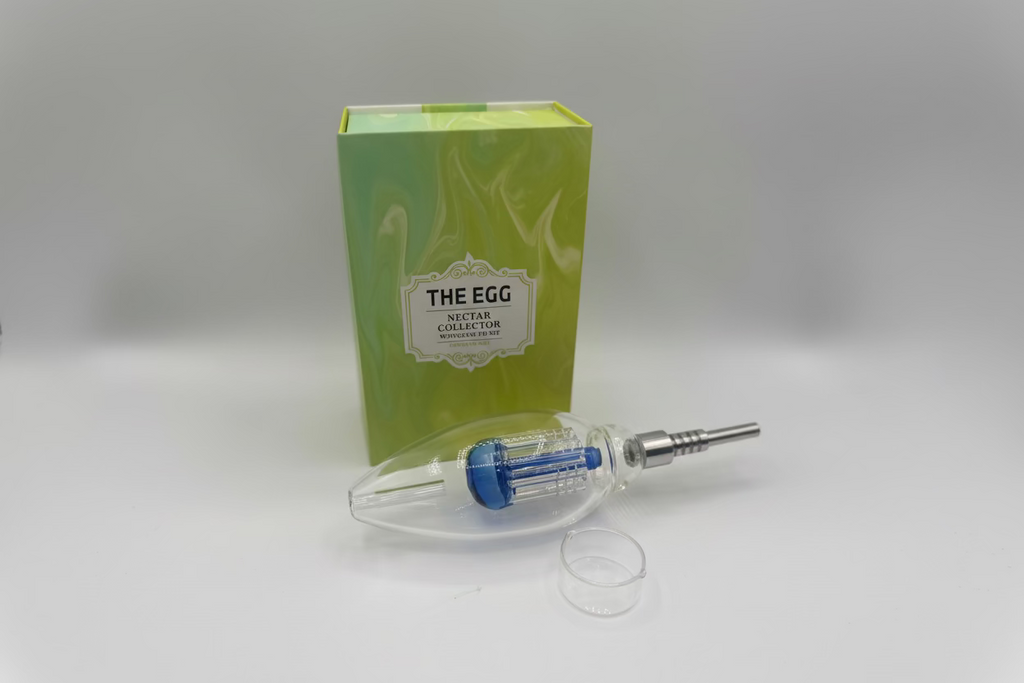 The EGG - Nectar Collector with Perc | Stainless Steel Tip | Glass Dish | Single Unit