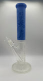 Thick glass Frosted & Engraved straight shooter | 15" | WP4093