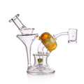 Functional Glass Art Dab Rig – Donut Recycler Design by IC Glass
