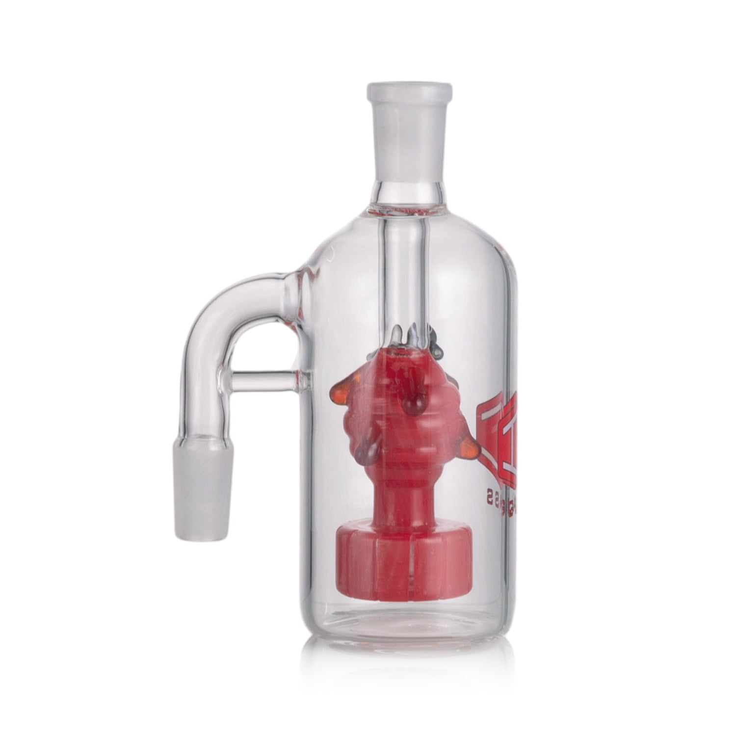 Glass 14mm ash catcher with honeybee detail