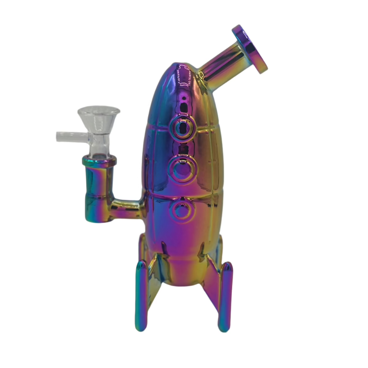 Rocket Glass Water Pipe with Fixed Downstem & Bowl – Wholesale Bong Secondary image
