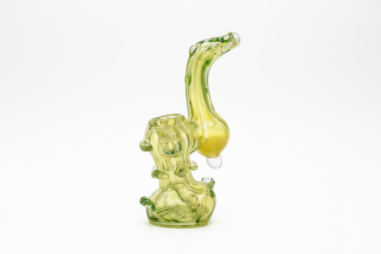 Thorn Shaped Glass Bubbler | 5 Inch | 130g Lightweight Smoking Pipe Secondary image