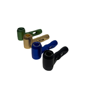 Durable Glass & Metal Hand Pipe | Box Packed Unit